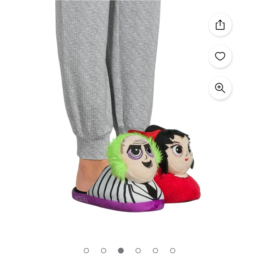 Kids BeetleJuice Plush Slippers